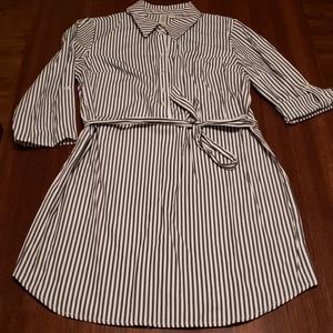 Stripped Shirt Dress